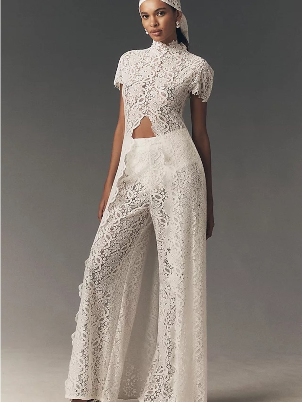 White Lace Three Piece Set - Picture 2 of 9